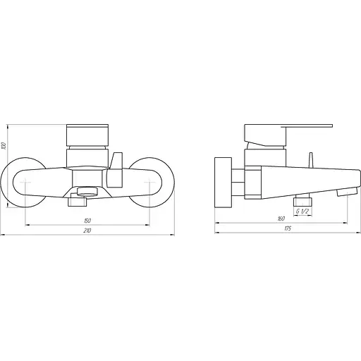 Смеситель для ванны Globus Lux Main SM-102N Нержавеющая сталь - фото 4