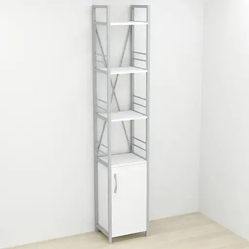 Этажерка 4/34 Ferrum-decor Серии Конект с тумбой 179x34x28 Серый ДСП (FRD-104477)