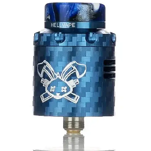 Бак дріпка Hellvape Dead Rabbit 3 RDA 24mm Blue Carbon Fiber (15863)