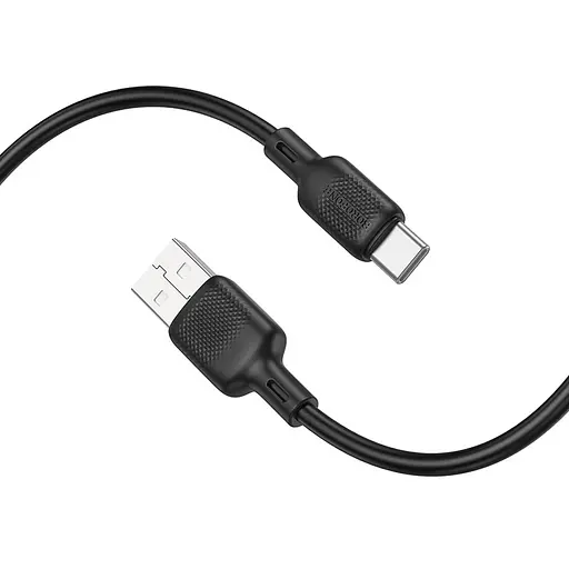 Дата кабель Borofone BX113 Lenny USB to Type-C 3A (3m) Black - фото 3