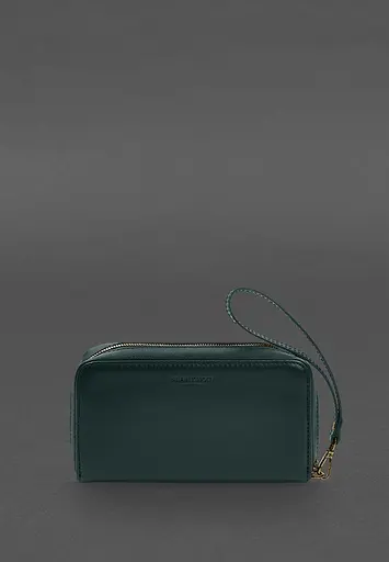 Кожаный клатч-купюрник 4.0 зеленый краст - фото 2