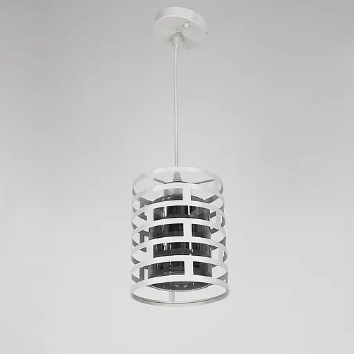 Підвіс в стилі LOFT у білому корпусі із графітовим плафоном Line.F 12728/1 WT+GR - фото 6