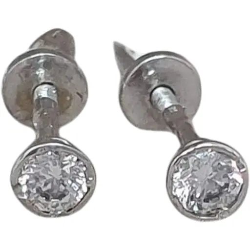 Золоті сережки-пуссети Гаразд з фіанітами. 3531639Б