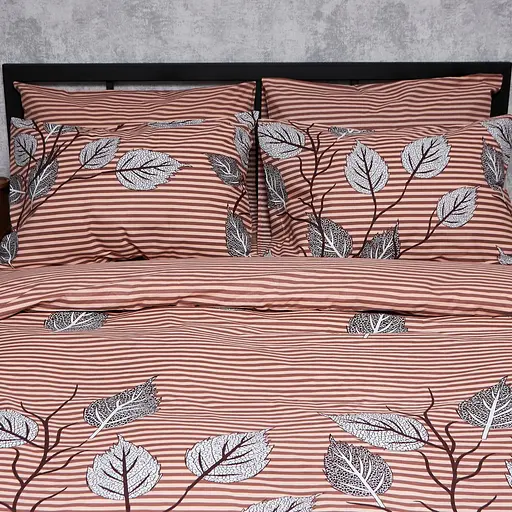 Комплект постільної білизни Moon&Star Бязь Gold Люкс Autumn Leaves King Size 220x240 наволочки 4х70х70 - фото 4