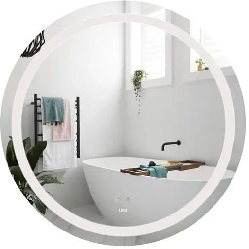 Дзеркало Lidz Aria (AR1) кругле з LED-підсвічуванням Touch, антизапотіванням, диммером, регулюванням яскравості LD78LR800 - фото 1