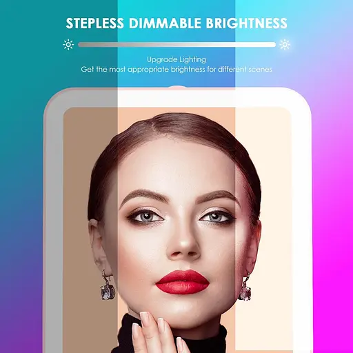 Дорожное светодиодное зеркало для макияжа Auxmir, портативное косметическое зеркало с подсветкой, компактное аккумуляторное зеркало - фото 2