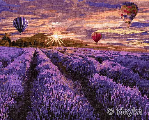 Набор для росписи по номерам Цветущая лаванда, 40x50 см, КНО2839