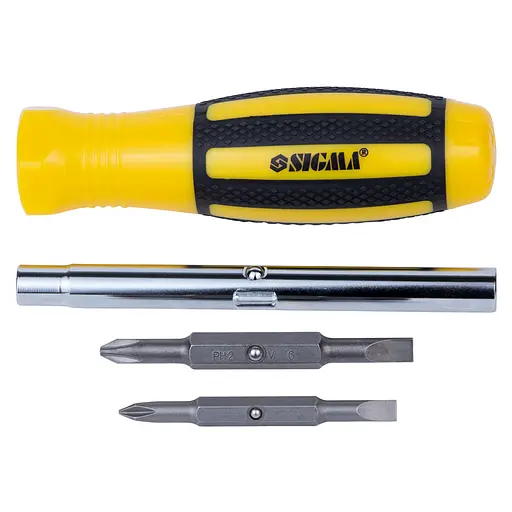 Отвертка Sigma с двухсторонними битами 4 в 1 + адаптер 4001801 - фото 5
