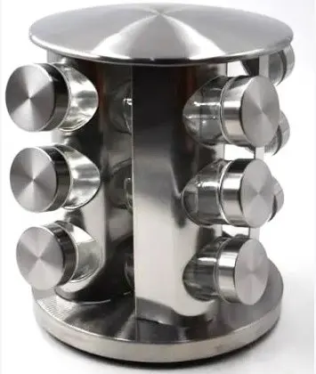 Органайзер набор для специй Bohmann BH-7860 12 баночек на вращающейся подставке - фото 3