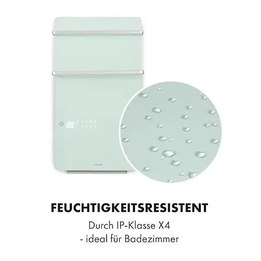 Инфракрасный обогреватель Klarstein Hot Spot Crystal Flow для ванной комнаты 36 м² 2000 Вт 5-40 °C LED 2000 Вт - фото 4