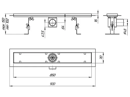Душовий трап Laris Piano 850 78000025 - фото 2