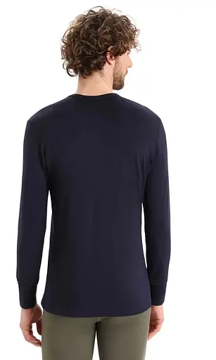 Термокофта Icebreaker 200 Oasis LS Crewe Ski Stripes Men M Midnight (1052-IB0 A56 HU401 M) - фото 3