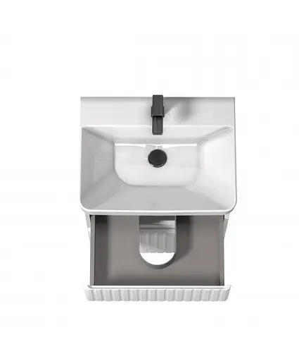 Тумба Мойдодир Fluffy 60-U з умивальником Vivace 60 Білий матовий - фото 7