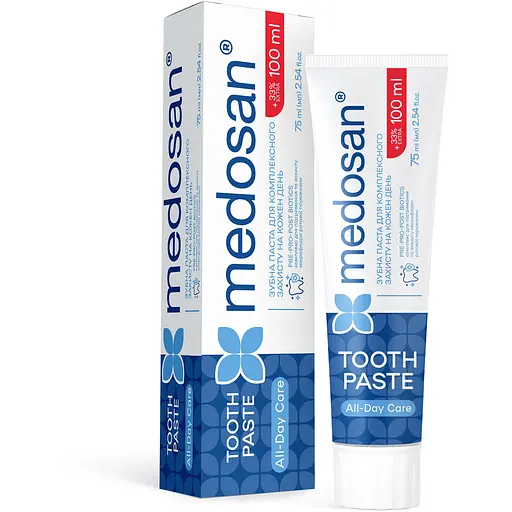 Зубна паста Medosan All-Day Care для комплексного захисту на кожен день 75 мл