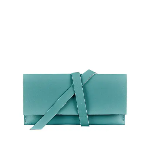 Кожаный женский тревел-кейс Voyager 1.0 бирюзовый - фото 6