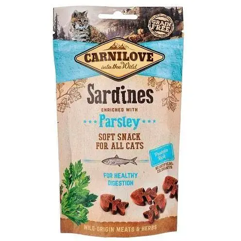 Лакомство Carnilove Cat Semi Moist Snack для кошек сардина и петрушка 50 г - фото 1