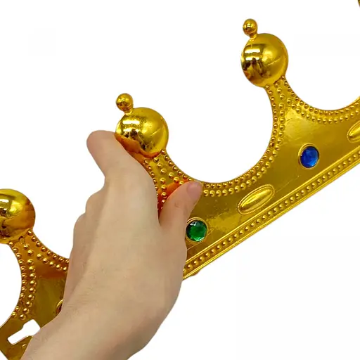 Карнавальна корона Короля золото KA-23-1397, у пакеті - фото 3