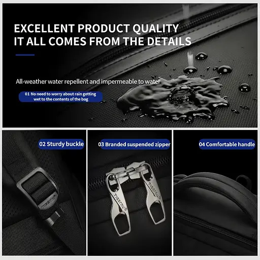 Рюкзак Tigernu T-B9600 15. 6" черный - фото 2