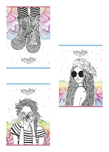 Комплект 3 шт загальних зошитів. Зошит Школярик А4 40 арк. у лінію 541 4823088210682 - фото 1