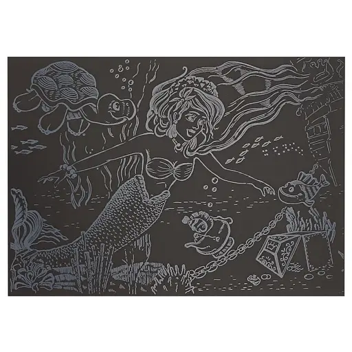 Гравюра А5 Русалочка ГрА5с-29 эконом-вариант в пакете 21 х 14,8 см