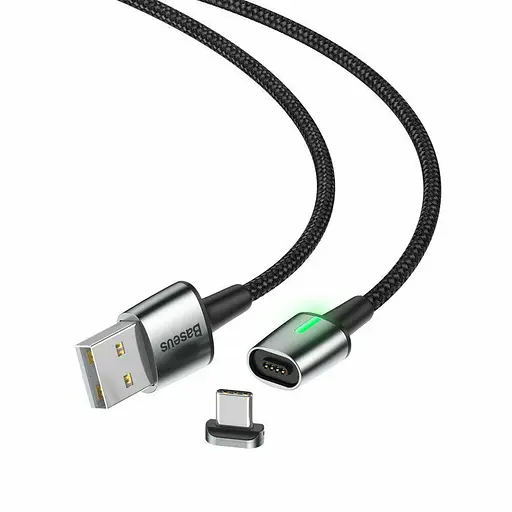 Кабель-переходник Baseus Magnetic USB Lightning CALXC-A01 1 м черный - фото 2