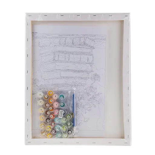 Набір для розпису по номерах "Книги та квіти" 40*50 см, IDEA2-GX47761, ТМ "99IDEAS" - фото 6