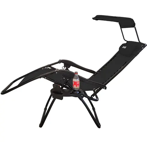 Раскладное садовое кресло шезлонг DMS GLS-120B Black - фото 2