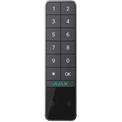 Бездротова вулична клавіатура зі зчитувачем Ajax KeyPad Outdoor Jeweller Graphite - фото 1