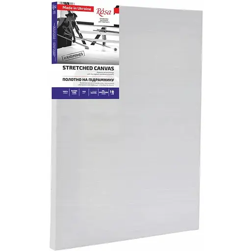 Полотно на подрамник Rosa мелкое зерно лен масляная грунтовка