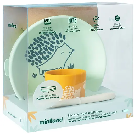 Силиконовый набор детской посуды Miniland BLW Forest 3 предмета (89639) - фото 2
