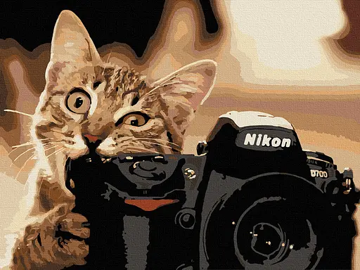 Картина за номерами. Art Craft "Пухнастий фотограф" 40 * 50 см 11608-AC