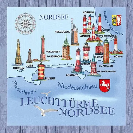 Декупажные салфетки Ambiente Северное море Балтийское море 33х33см 18.5г/м2 20 шт. - фото 1