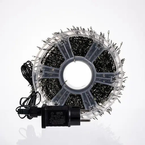 Новорічна гірлянда кімнатна роса 100 м 3000 LED Хвойна лапа зелений провід Білий Garlando D3000L100MGW - фото 5