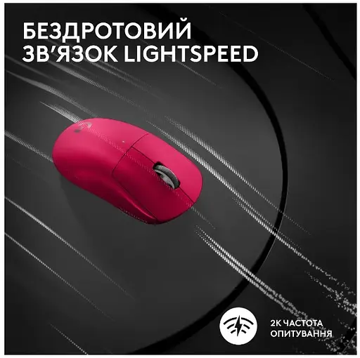 Мышь Logitech G PRO X SUPERLIGHT 2 LIGHTSPEED Gaming, Magenta (910-006797) - фото 4