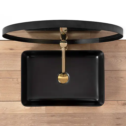 Умивальник Rea Avia black mat накладний чорний матовий REA-U0843, Чорний матовий - фото 5