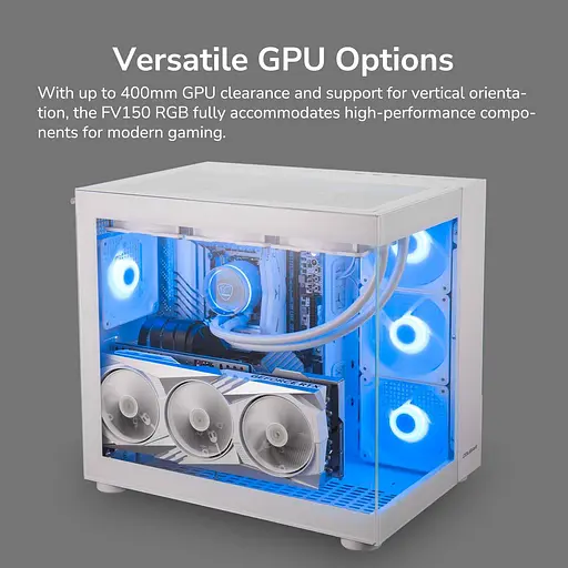 Корпус Cougar FV150 RGB без блока питания, белый (FV150 RGB White) - фото 10