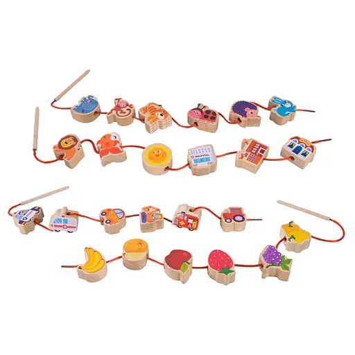 Дерев'яна іграшка Шнурівка C9429 двостороння - фото 2