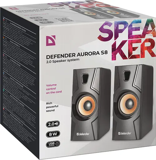 Акустическая система DEFENDER Aurora S8 black - фото 5