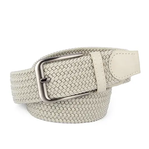 Ремінь гумка чоловічий PS-40045 (110 см) бежевий плетений - фото 1