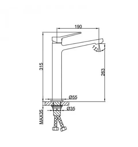 Смеситель для умывальника Frap F1062-2 - фото 4