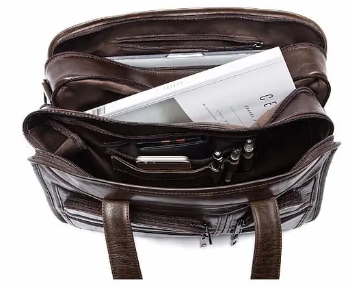 Чоловіча шкіряна сумка Vintage 38х27,5х4,5 см sum0012562 - фото 7