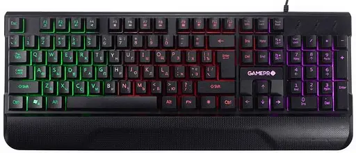 Клавіатура GamePro GK398 Headshot RGB USB Black (GK398) - фото 1