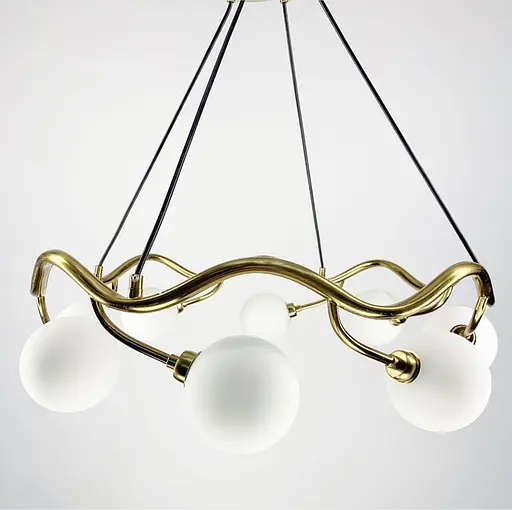 Люстра-кільце з мінімалістичними плафонами | Арт. K 07/8 AB | Line F - фото 5