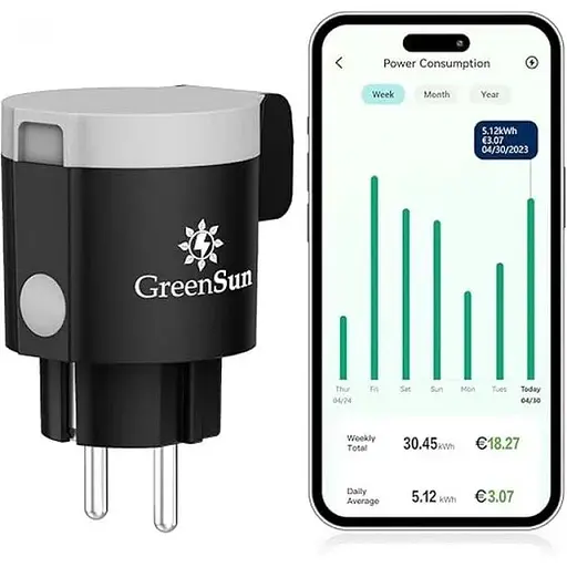 Умная розетка GreenSun HSCB Black (R3958)