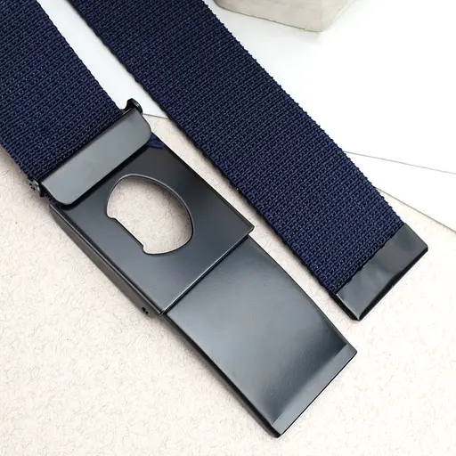 Ремень-резинка мужской на зажиме PS-40023 (115 см) синий плетеный - фото 3