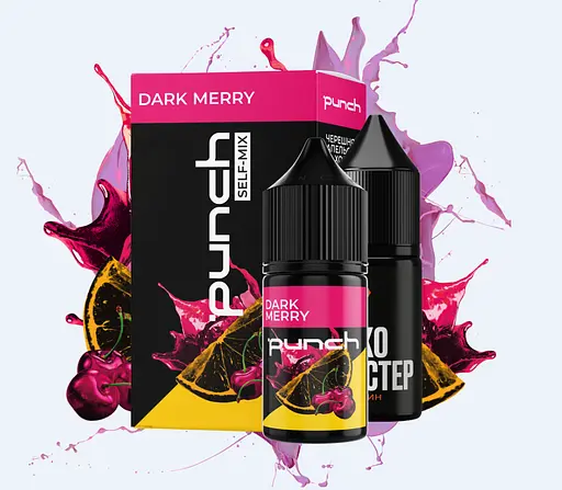 Набор компонентов для самозамеса солевой заправки Punch 15 мл Dark Merry Черешня апельсин, 0-65 мг (17345)
