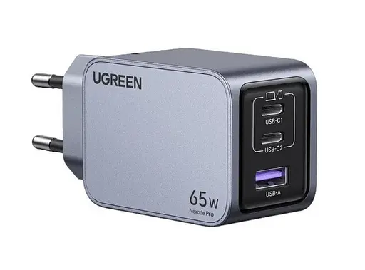 Зарядний пристрій Ugreen Nexode Pro 65 W 3-Port GaN Fast MacBook iPhone Charger X755 - фото 2