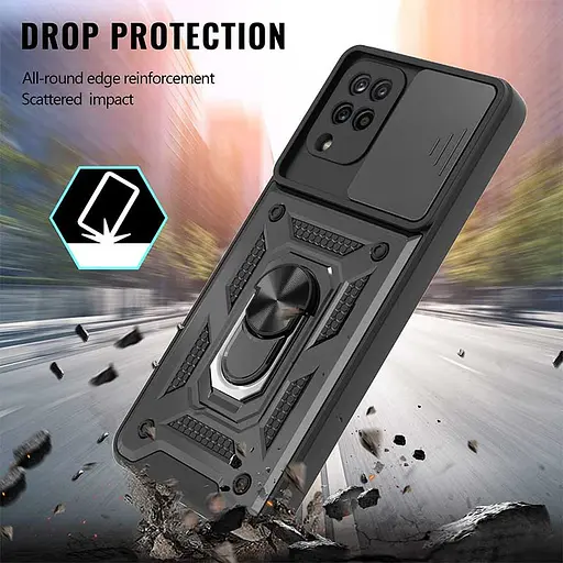 Ударостійкий чохол Epik Camshield Serge Ring для Samsung Galaxy M53 5G Чорний - фото 5