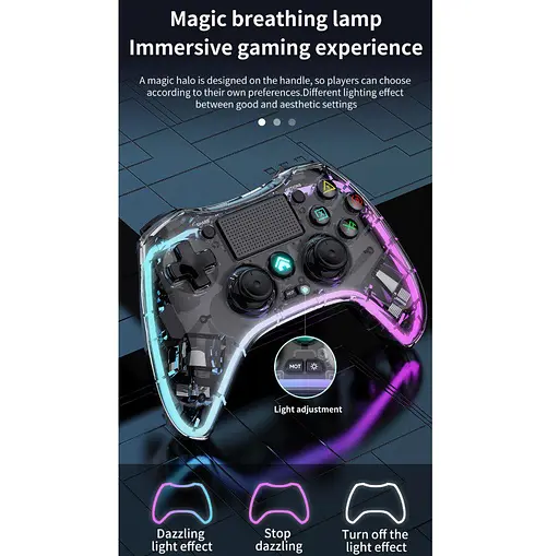 Геймпад джойстик Voltronic P-05 Wireless DualShock 4 for PS4/Switch/PC/IOS MFI/Adndroid HID - фото 15