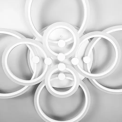 Світлодіодна люстра Senta на 8 кілець в білому корпусі Line.F A 2374/8 RGB WH - фото 8